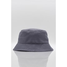 Külah %100 Pamuk Antrasit Kova Balıkçı Şapka Bucket Hat Antrasit Standart