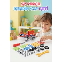 57 Parça 2'si 1 Arada Küçük Mucit Oyun Seti Topla Ve Oyna Helikopter Ve Uçak Oyun Seti