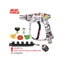 Robeve Bear Force Pop-art Tasarım Araç Yıkama Tabancası 5li Nozzle Set Ve Kemer Klipsli Ile Birlikte Profesyonel Pop-art Tasarım Oto Yıkama Tabancası