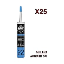 Silikonize Mastik Antrasit Gri 500 Gr 25 Adet
