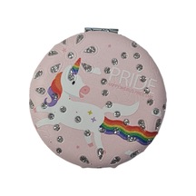 Gigi Panda Gökkuşağı Unicorn Tekboynuz Desenli Katlanır Yuvarlak Makyaj Aynası