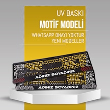 Motif Plakalık, 2 Adet Premium Uv Baskı, Plakalıkhane