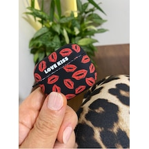 Iphone 3. Nesil Uyumlu Koruyucu Bluetooth Kulaklık Kılıfı Dudak Desenli Fosforlu Figürlü Dudaklar Airpods 3. Nesil