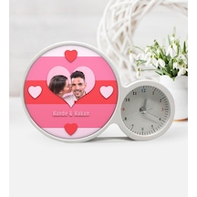 Sevgiliye Özel Fotoğraflı Saatli Sihirli Led Ayna Çerçeve - 20