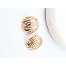 Gold Çelik Küpe 2,5 Cm Çok Renkli 25804839
