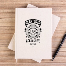 Beartooth Aggressive Çizgisiz Kanvas Defter Krem