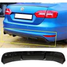 Vw Jetta Mk6 R Difüzör Difizör Plastik Parlak Siyah 2010 2011 2012 2013 2014 Arka-bodykit-ek-karlık