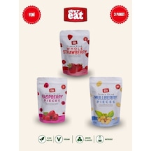 Evereat Çilek-frambuaz-dut Freeze Dry Meyve Cipsi 3'lü Paket Gurme Atıştırmalık 1 Adet