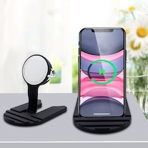 Butu İphone 12 Serisi Magsafe İçin Silikon Kablosuz Şarj Tutucu Masaüstü Montaj Standı