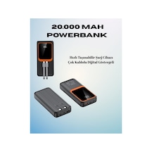 20000 Mah Powerbank Çok Kablolu Dijital Göstergeli Yüksek Hızlı Şarj Cihazı - Hs08376544-6 Renkli Renkli