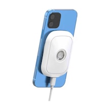 Vokamo Wrl-01 Mıknatıslı Kablosuz Şarj Araç Telefon Tutucu-Beyaz