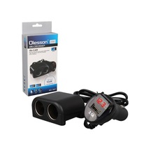 Olesson 1641 12-24v Tek Usb Girişli 120w 80cm Kablolu Dijital Voltaj Ekranlı 2'li Araç Çakmak Çoklayıcı