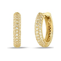Debora Jewelry 14 Ayar Altın Halka Taşlı Küpe