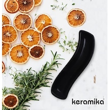 Keramika İvory 18 Cm Zeytinlik Mat Siyah