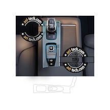 Volvo Xc90 Uyumlu Vites Etrafı Piano Black Tpu Koruyucu 2019-2026