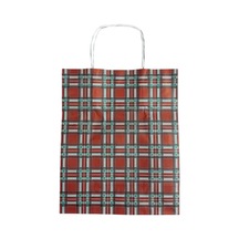 Kağıt Çanta Ekose 25x30x12 25'li