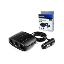 Ayt Olesson 1635 12-24v 3lü Çift Usbli 100w 70 Cm Kablolu Araç Oto Tır Çakmak Çoklayıcı Çakmaklık Çoğaltıcı
