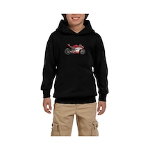 Zepplin Giyim Ducati 1299 Ducati Panigale V4 Siyah Çocuk Kapşonlu Sweatshirt