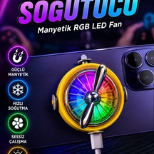 Manyetik Rgb Led Telefon Soğutucu Fan