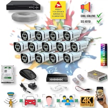 13 Kameralı Ip Set Yapay Zeka Özellikli Gece Renkli Sesli Ip 4386