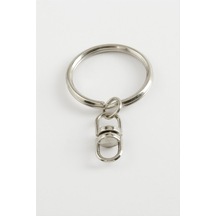 Fır - 442 - Döndü Metal Anahtarlık Aparatı - Shophnrl - Gümüş Rengi