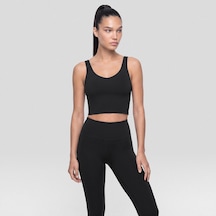 Qua Home Q Active Kadın Kalın Askılı Bra Siyah Beyaz