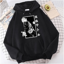 Jujutsu Kaisen Crayz Gojo Siyah Kapşonlu Sweatshirt