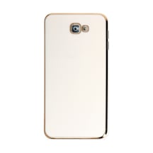 Samsung Galaxy Uyumlu J7 Prime Kılıf Volet Silikon - Beyaz Bz8683140400774