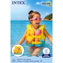 Mainshop Intex Balık Desenli Baskılı Çocuk Şişme Havuz Yeleği 41x30 Cm 3-5 Yaş M-59661