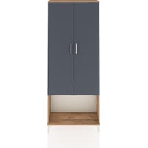 Arges Dolap 4 Raflı 2 Kapaklı 88x30x221 Çam-antrasit Atlas Çam