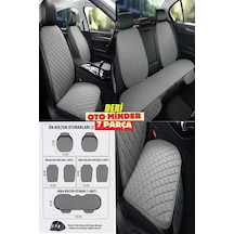 Mazda Mazda3 Koltuk Deri Minderi 7 Parça Ön Ve Arka Oturak Sırt Dayama Minder Gri-gri