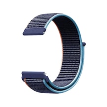 Caseonn Garmin Forerunner 570 - 47 Mm Kordon Hasır Kumaş Nylon Kayış Lacivert Turuncu