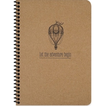 Spiralli Sert Kapak Kraft Tag Defter A5 80 Yaprak Çizgisiz 410360-99 Model 4
