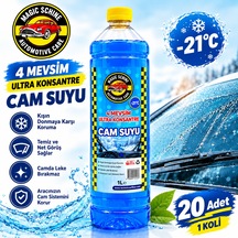 20'li Cam Suyu Antifrizli Şampuanlı 1 Litre