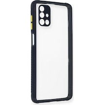 Galaxy Uyumlu M51 Kılıf Miami Şeffaf Silikon - Lacivert