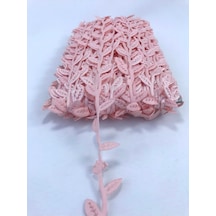 FdayAksesuar Dekoratif Şerit Aksesuar Tek Yaprak Pembe Saten Dekoratif Şerit FRDY9483