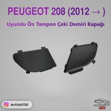 Peugeot 208 2012 Uyumlu Ön Tampon Çeki Demiri Kapağı
