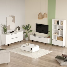 Robin Home Lidya Tv Ünitesi + Orta Sehpa + Konsol + Kitaplık 4'lü Set B
