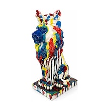 Renkli Dekoratif Polyester Aslan Figürü 89328230