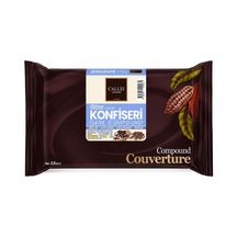 Callei Chocolate Bitter Konfiseri Kokolin Blok 2,5 Kg Pasta, Tatlı Ve Profesyonel Çikolata Kaplama İçin Yoğun Aromalı Bitter Kokolin