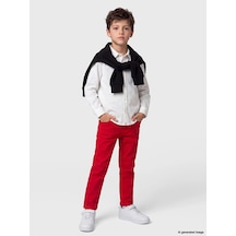 LC Waikiki Lcw Kids Kırmızı Regular Fit Erkek Çocuk Gabardin Pantolon Red