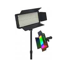 Kanatlı Rgb Işıklı Profesyonel Video Ve Fotoğraf Stüdyo Çekim Led Paneli Canlı Yayın Ve Vlog İçin Ayarlanabilir Çok Renkli