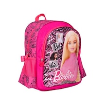 Barbie Okul Çantası Pembe Çift Bölmeli Çok  Renkli