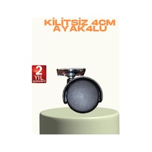 Kilitsiz Mini Tekerlek Ayak 4 Cm 4 Lü Set Kolay Montaj Çok Renkli Çok Renkli