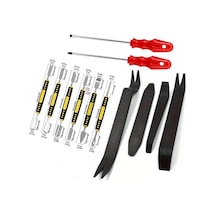 Iki Yönlü Metal Ve Plastik Oto Ön Panel Teyp Torpido Kapı Trim Sökme Aparatı Tornavida Levye 12 Parça St09