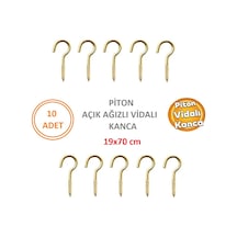 Piton Kanca Açık Uçlu Vida 19x70 Cm 10 Adet