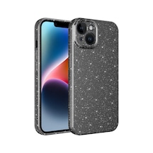 Ardemix Apple iPhone 14 Plus Uyumlu Kamera Korumalı Simli Lüks Koton Kılıf-gri Gri