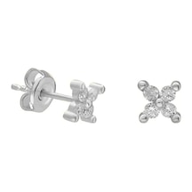 Mini Çiçek Küpe 717084 Silver