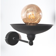 Siyah Metal Aplik e 27 Duy normal Duy Siyah