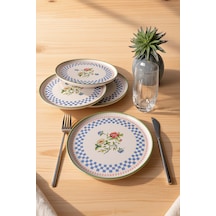 Keramika Rose Line Nordic Pasta Tabağı 22 Cm 4 Adet 22911 Beyaz